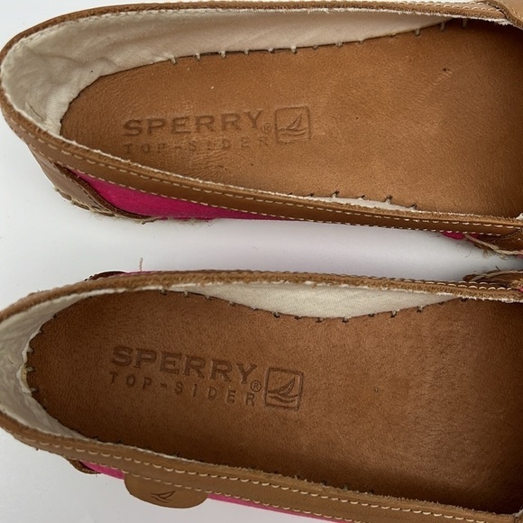 Sperry Top-Sider Danica Salt Washed Canvas Pink Espadrille Flats Slip On size 6M - Picture 7 of 12
